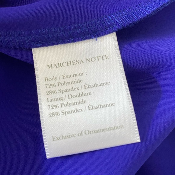 Marchesa Notte Crew Neck purple formal sleeveless round neck Midi Dress. Size 14 - Picture 4 of 6